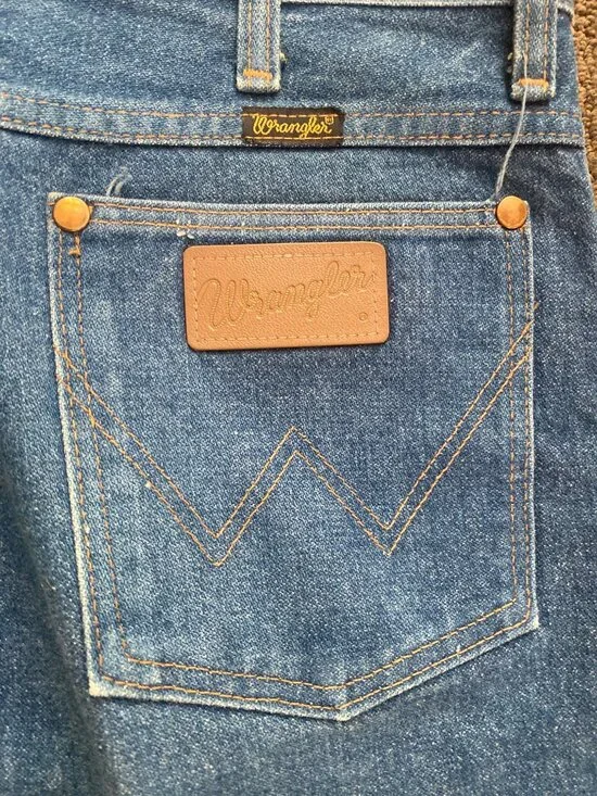 Vintage Wrangler Cowboy Cut Straight Leg Printed Women’s Jeans 31x36 USA Talon - Picture 15 of 15